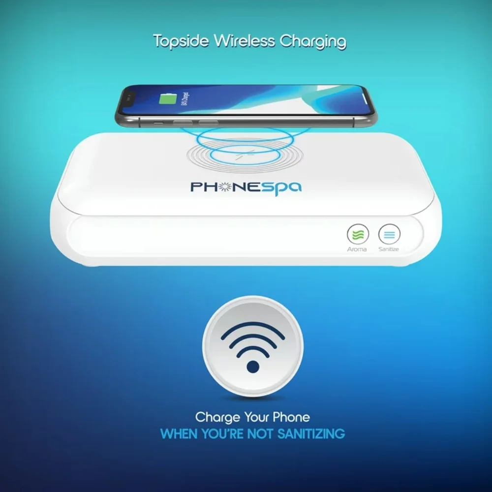 PhoneSpa sanitizes germs